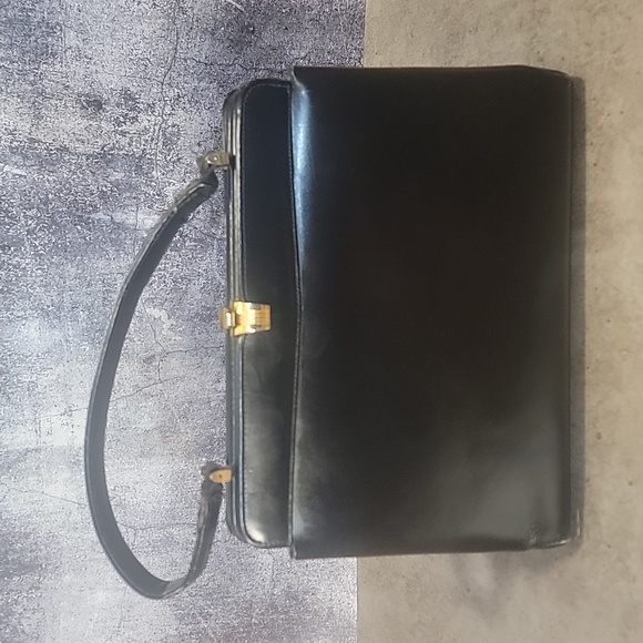 Dofan of France Vintage Black Leather Handbag - Picture 1 of 14